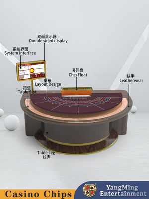 Bàn chơi poker gỗ rắn được tùy chỉnh Bàn chơi poker Baccarat Texas
