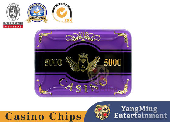 Bộ chip Baccarat Acrylic Chip trò chơi trên bàn chơi bài mạ vàng nhiệt độ cao