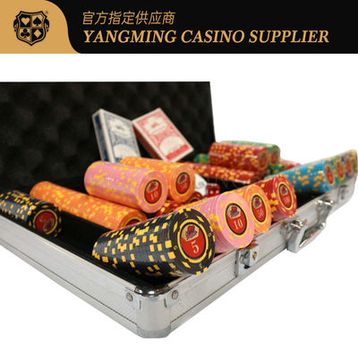 Câu lạc bộ Poker Texas Hold'em 600 Piece Clay Chips Set ABS Poker Chips