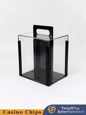 Chất lượng cao Chips chống giả mạo tròn mỏng Acrylic Tote Chip Case Texas Casino Club Poker Casual Gaming Chip Case