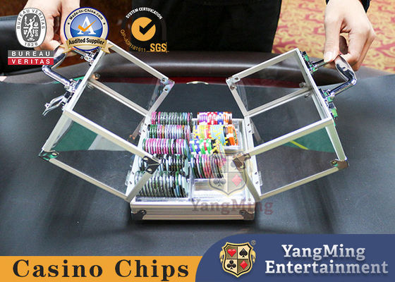 Nhà máy Stock nhôm 600 Yards khóa Chip Case Baccarat Texas Casino Poker Game Chip Case