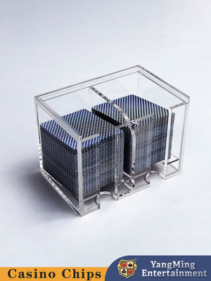 Chất lượng cao bán buôn mỏng Acrylic 8 Deck Thùng rác thẻ Casino Baccarat Poker Countertop Discard Holder