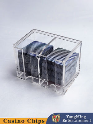 Nhà máy tùy chỉnh tinh thể dày acrylic 8 Deck loại bỏ giữ Baccarat bàn trò chơi thông thường loại bỏ giữ