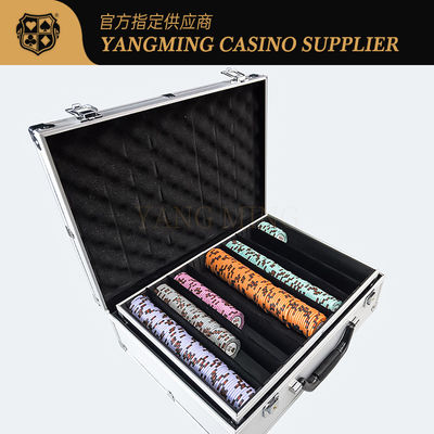 Texas Hold'em bạc trắng nhôm Tote Chip Case Câu lạc bộ sòng bạc Casual Poker Game Chip Case