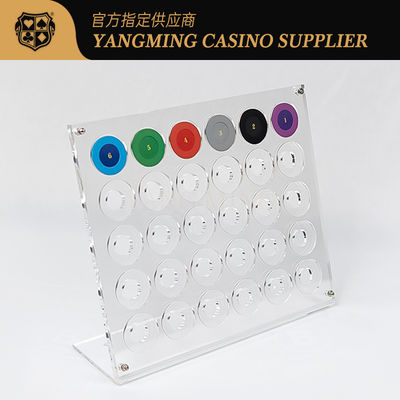 30pcs 40mm Acrylic Chip Rack Cho Casino Custom Roulette Bàn hiển thị chip