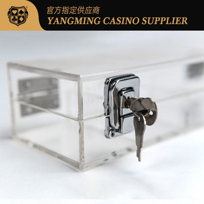 Khóa Casino Poker Chip Box 100 Yard 50mm Gaming Chip Tray với chìa khóa bảo mật