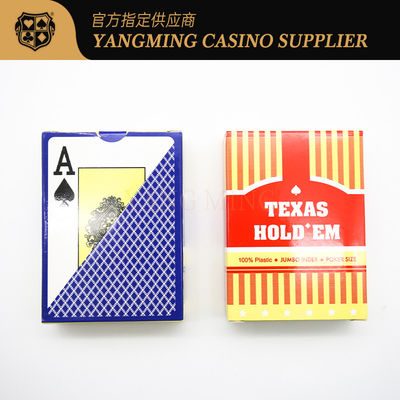 Màu đỏ và xanh 100% PVC chống nước Bảng chơi bài nhựa Texas Hold'em Club Bảng chơi bài