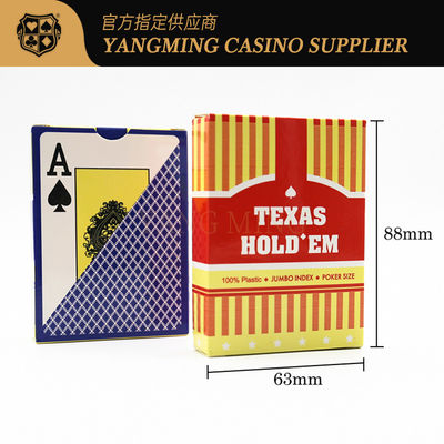 Thẻ chơi không thấm nước 100% Pvc đánh bóng xỉn màu cho bài xì phé màu xanh đỏ