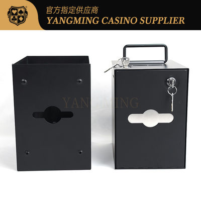 Buôn trực tiếp Baccarat Texas Hold'em Casino Poker Metal Iron Coin Box với khóa