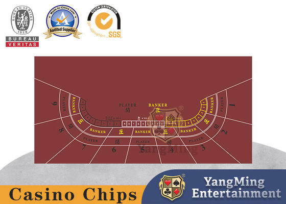 9 Mẫu in đỏ Baccarat Texas Khăn trải bàn chống thấm nước chuyên nghiệp Bố cục bài poker được chứng nhận