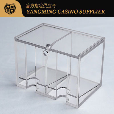 8 Decks Acrylic Clear Discard Holder Với Top Cho Baccarat Poker Games Table