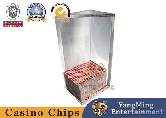 Câu lạc bộ cờ bạc VIP Custom Triangle Acrylic Discard Holder Poker Table Dealer Chơi bài Scrap Stand Full Transparent Plastic Card Carrier