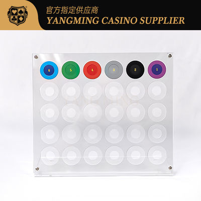 30pcs 40mm đường kính Roulette lỗ Acrylic Poker Chips hiển thị Stand Holder Poker Chip Rack