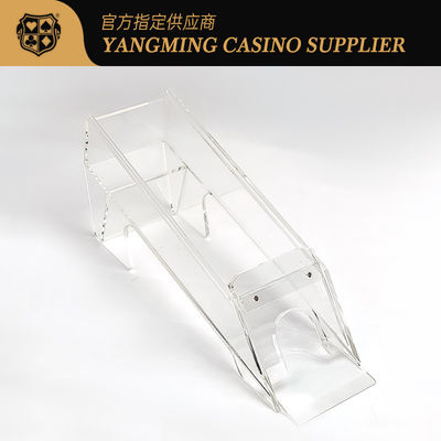 Hoàn toàn minh bạch Thick tùy chỉnh sắt trục 6-8 Decks Thẻ Shuffler Baccarat Chơi Thẻ Dealer Giày