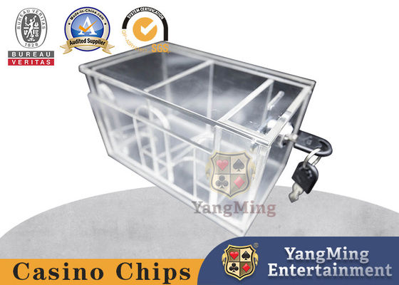 8 Deck Standard Card Carrier With Lock Key Full Transparent Acrylic Factory Custom Dealer Holder (Đồ mang thẻ tiêu chuẩn với chìa khóa khóa)
