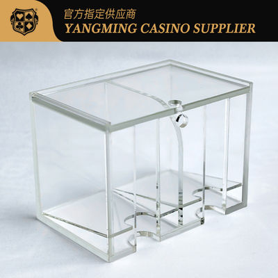 Baccarat 8 cặp hộp thẻ loại bỏ acrylic minh bạch hai lưới hộp thẻ chơi