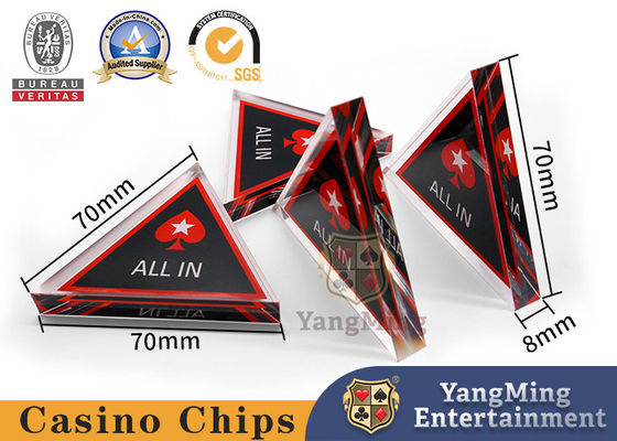 Texas Holdem Poker Stars Texas All In thương hiệu Five-Pointed Star Two Side Full Transparency