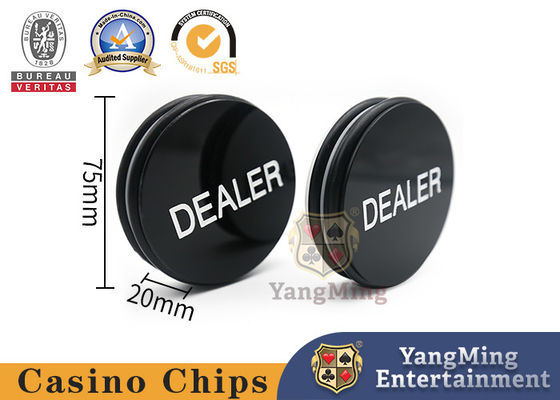Texas Deluxe Jumbo Đen Crystal Đen và trắng khắc đại lý nút đại lý bàn poker