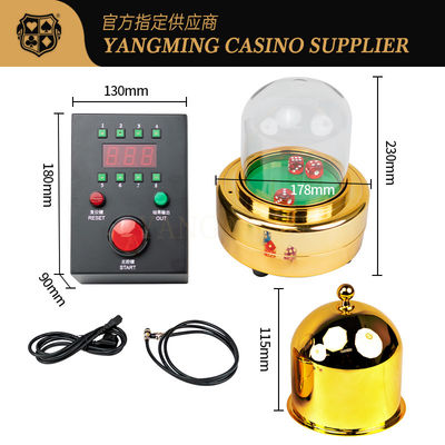 Macau Casino Tự động hóa Sòng bạc trò chơi phụ kiện vàng Stainless Điện SI BO cờ bạc Tabe trò chơi xúc xắc Cup Shaker
