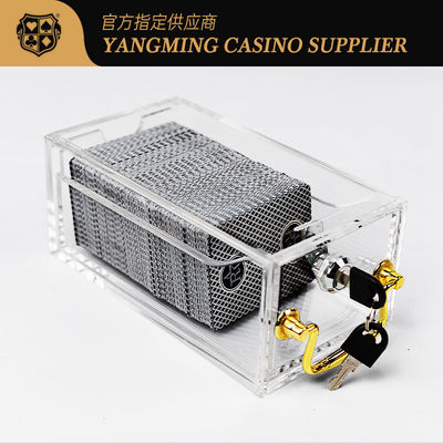 Hoàn toàn minh bạch 8 bộ bài Box Baccarat Poker Game Acrylic Thickened With Lock