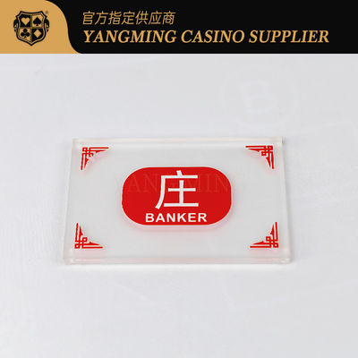 Baccarat Frosted Banker Player Dealer Button Poker Game