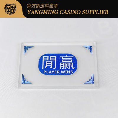 Khô Acrylic Crystal Frosted Banker Idle Card Màu xanh Đỏ Màu Idle Banker Poker Game Button