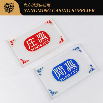 Thẻ Dealer Khắc Acrylic Chất Lượng Cao Màu Xanh Dương Đỏ Nút Bàn Chơi Baccarat Sòng Bạc Poker