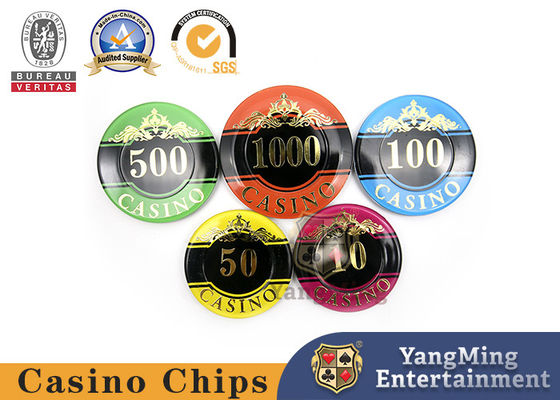760 miếng chip acrylic tinh thể cao cấp được đặt đặt Texas Hold'em dán nóng chip nhựa màu tím chip chống giả mạo