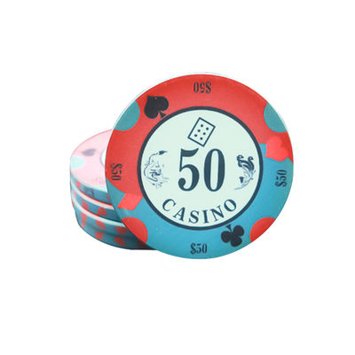 Logo Tùy Chỉnh Texas Hold'em Chống Giả Gốm Sứ Poker Chip Sòng Bạc Texas Cờ Tướng Phòng Mạt Chược
