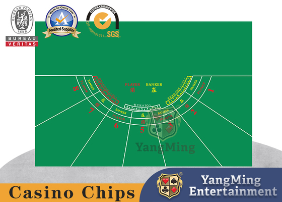 Baccarat bán tròn 8 người chơi No 4 trò chơi Khăn trải bàn chống thấm nước chuyên nghiệp còn hàng Texas Hold'Em Dragon Tiger Layout
