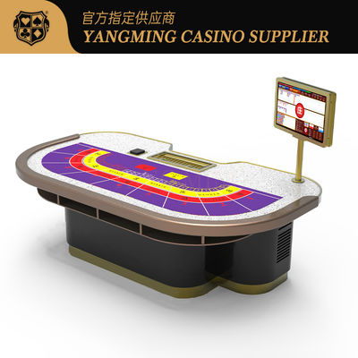 Giải pháp bàn sòng bạc cao cấp cho 9 người chơi Baccarat / Poker kết hợp với LOGO tùy chỉnh