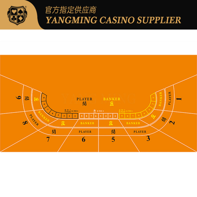 Bố cục bàn Baccarat tùy chỉnh 2400x1400mm cho trò chơi Casino 9 người chơi