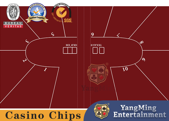 Khăn trải bàn gấp không thấm nước 10 người Texas Hold'Em Poker Game Flannel chuyên nghiệp