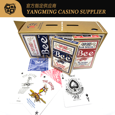 Professional Casino 310g Bee Poker Cards American Imported Black Core Baccarat Cards For Casino Game