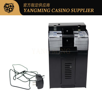 Máy xáo bài Texas Hold'Em 8 boong tự động hoàn toàn quốc tế bằng sắt kim loại đen cho trò chơi sòng bạc