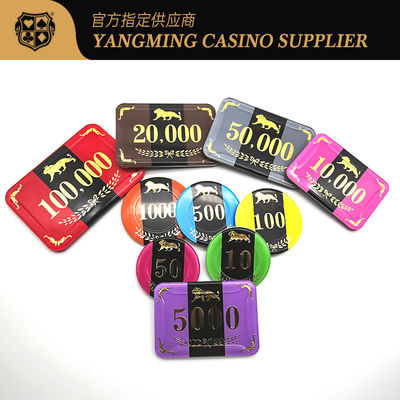 Chips Poker Casino Quốc tế Acrylic Crystal Set Với 760 Chips Thiết kế Carrier