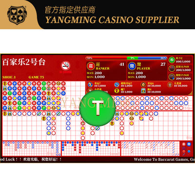 Hệ thống hiển thị lộ trình Baccarat nâng cấp V2 cho bàn sòng bạc chuyên nghiệp