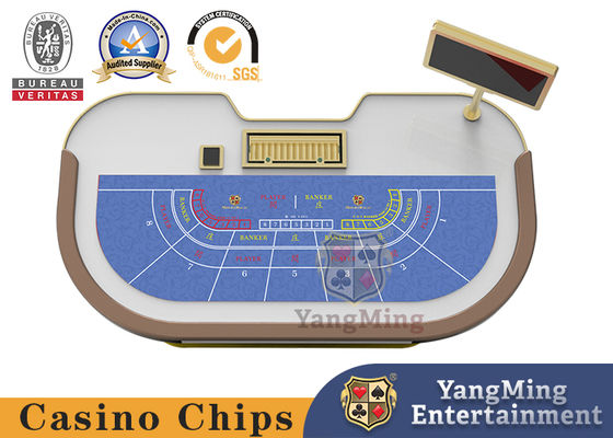 Bàn chơi bài poker hiện đại đơn giản bền bỉ với chân gỗ Z / bàn Baccarat