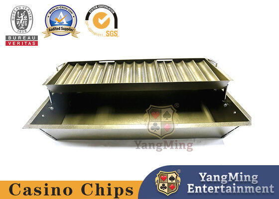 Trọng lượng nhẹ 7 hàng Khóa kim loại Sòng bạc Chip Chip Titanium Vàng sáng