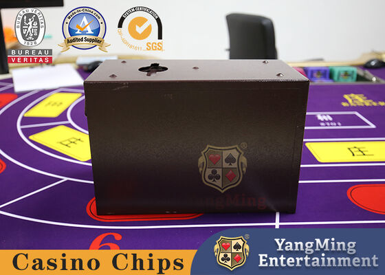Bàn đánh bạc Poker Sòng bạc kim loại Hộp thả tiền có tay áo & Khóa cho người chơi xì phé