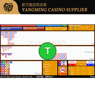 Hệ thống trò chơi Baccarat tùy chỉnh V1 tiêu chuẩn với chuyển đổi ngôn ngữ Trung/Anh