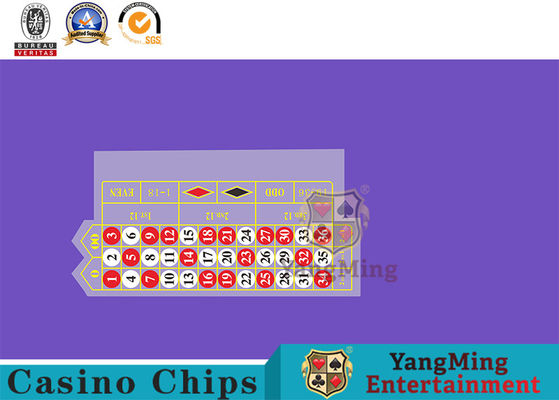 Phiên bản sang trọng của đôi Anh 0 Bàn Roulette quốc tế nhỏ màu tím không thấm nước Bố cục sòng bạc
