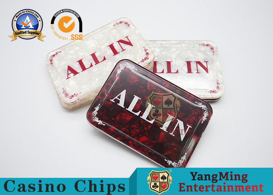 Red & White Hot Stamping Square Thẻ định vị hình vuông Texas Hold 'Em Phụ kiện bàn trò chơi chuyên nghiệp TẤT CẢ THƯƠNG HIỆU CỦA ĐẠI LÝ