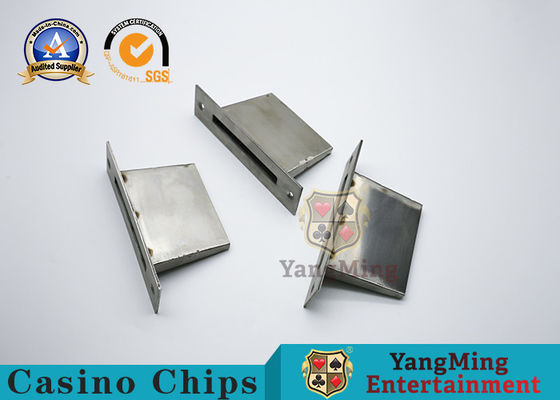 Bàn bài Poker Hộp đựng tiền bằng thép không gỉ với khe cắm tiền kim loại Vàng bạc