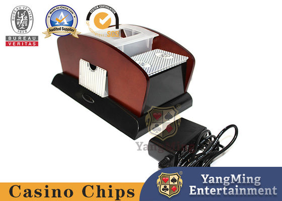 Bộ bài 2 bộ bài màu gỗ Mục đích đánh bạc kép Universal Poker Shuffler