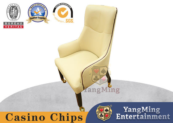 Sòng bạc Baccarat tùy chỉnh Beige Khách sạn sang trọng tùy chỉnh Casual Metal Pulley ghế ăn