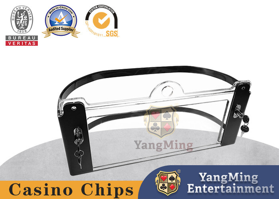 Roulette Poker Table Chip Box Acrylic Băng trong suốt Khóa Chip Box