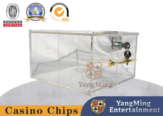 Có thể khóa được Acrylic 2 lưới trong suốt có thể khóa được khay đựng chip Casino Di động có thể tùy chỉnh