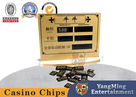 Casino Bull Poker Table Limited Thẻ đỏ in Acrylic nhựa màn hình có thể được tùy chỉnh